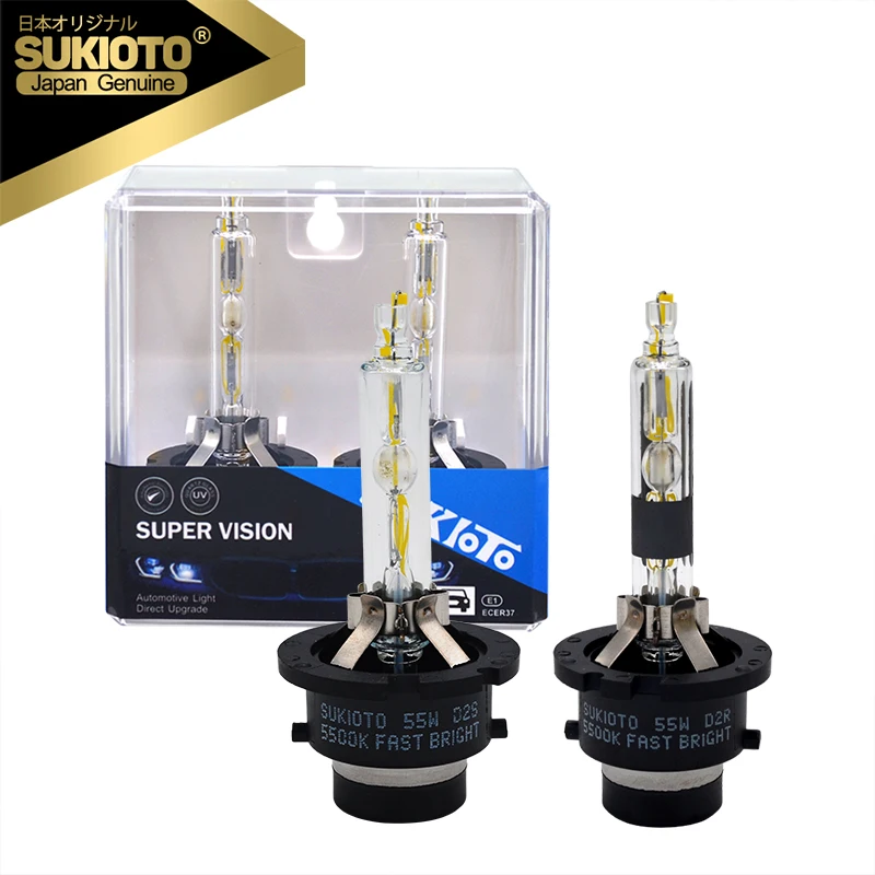 SUKIOTO JAPAN 2PCS Fast Bright OEM 55W D2S D4S Xenon HID Replacement Bulb 5500K White D2R D4R 55W Xenon Lamp For Car HeadLight
SUKIOTO JAPAN 2PCS Fast Bright OEM 55W D2S D4S Xenon HID Replacement Bulb 5500K White D2R D4R 55W Xenon Lamp For Car HeadLight