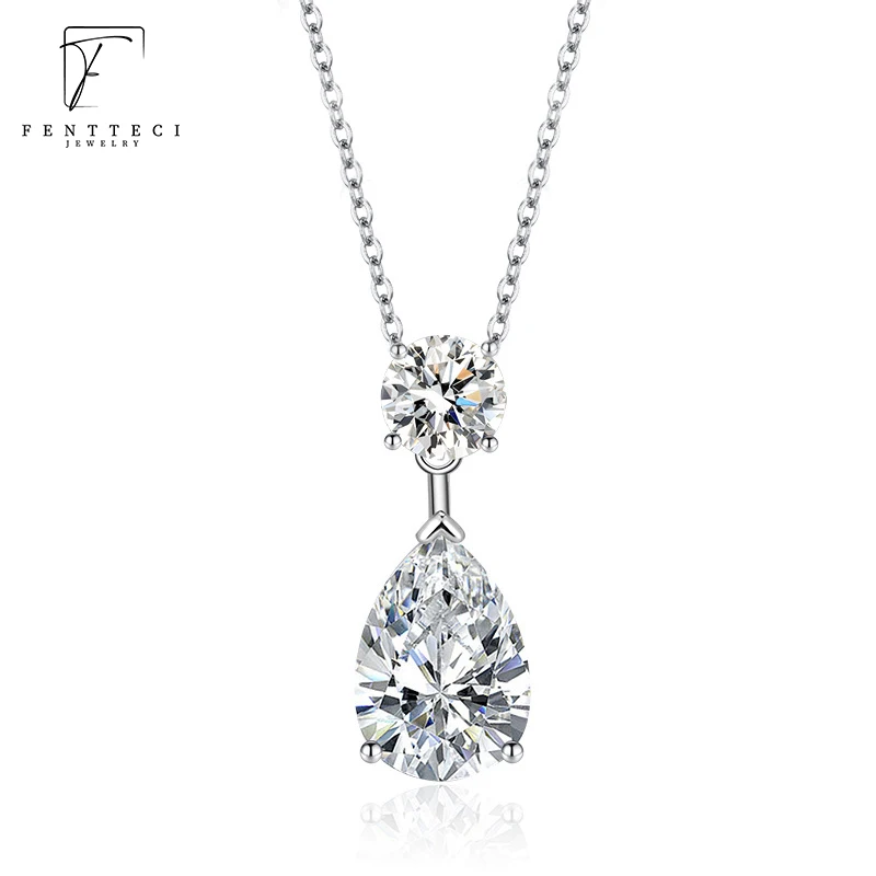 FENTTECI 9ct Real Moissanite Dove Egg Simulation Diamond Water Drop Necklace s925 Sterling Silver Pendant Banquet Fine Jewelry
FENTTECI 9ct Real Moissanite Dove Egg Simulation Diamond Water Drop Necklace s925 Sterling Silver Pendant Banquet Fine Jewelry