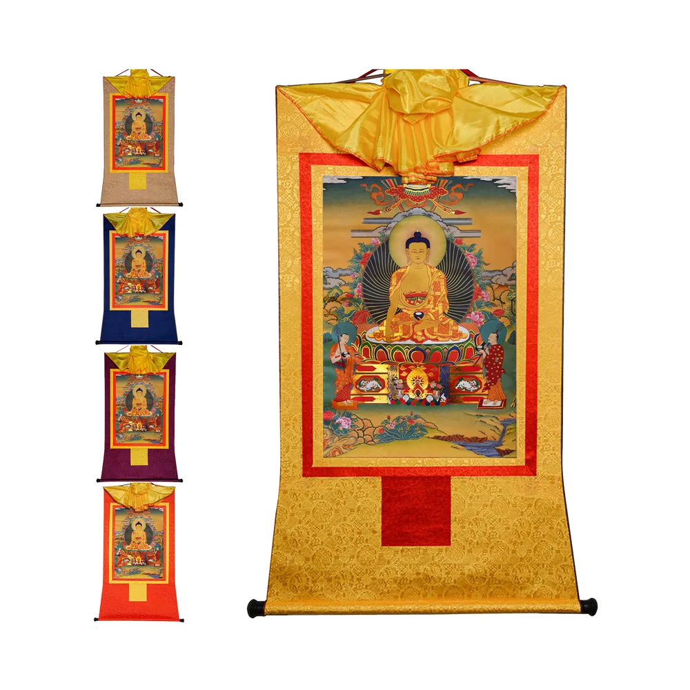 Gandhanra Bronzing Printed Thangka Art - Shakyamuni Thangka,Hand Framed Tibetan Buddhist Thangka
Gandhanra Bronzing Printed Thangka Art - Shakyamuni Thangka,Hand Framed Tibetan Buddhist Thangka