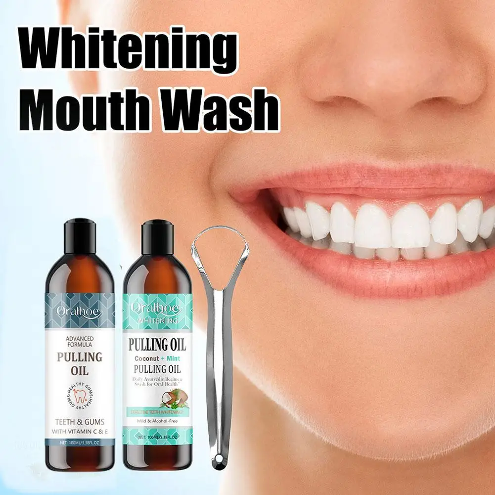 100ml Suit Coconut Pulling Oil Natural Essential Oils Vitamin Mouthwash Whitening Alcohol Gum Free Breath Teeth 2024 New
100ml Suit Coconut Pulling Oil Natural Essential Oils Vitamin Mouthwash Whitening Alcohol Gum Free Breath Teeth 2024 New