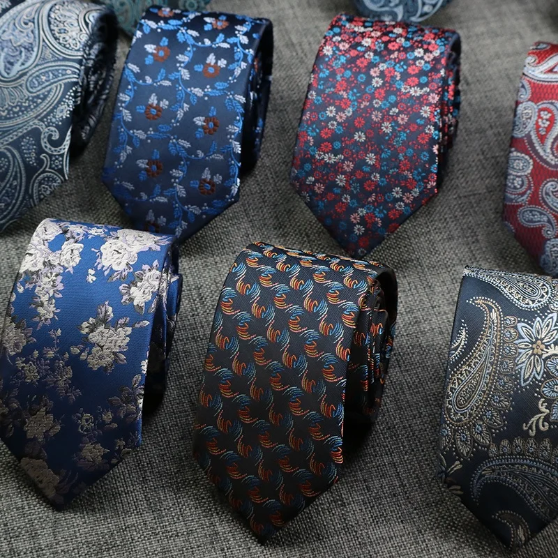 

New 7CM Mens Ties Floral Paisley Necktie Gravata Corbatas Formal Mens Neck Ties Cravate Homme Gift For men tie Business Party