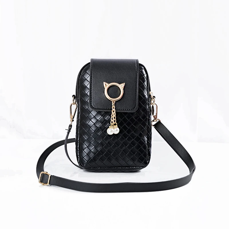 Hot Sale Spring Summer Mini Crossbody Bags for Women Woven Pearl Tassel Female PU Leather Shoulder Bag for Mobile Phone Purse
Hot Sale Spring Summer Mini Crossbody Bags for Women Woven Pearl Tassel Female PU Leather Shoulder Bag for Mobile Phone Purse