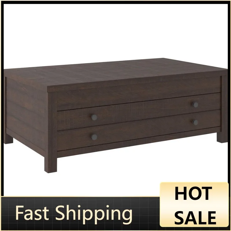 Signature Design by Ashley Camiburg Farmhouse Lift Top Coffee Table with Storage, Dark Brown
Signature Design by Ashley Camiburg Farmhouse Lift Top Coffee Table with Storage, Dark Brown