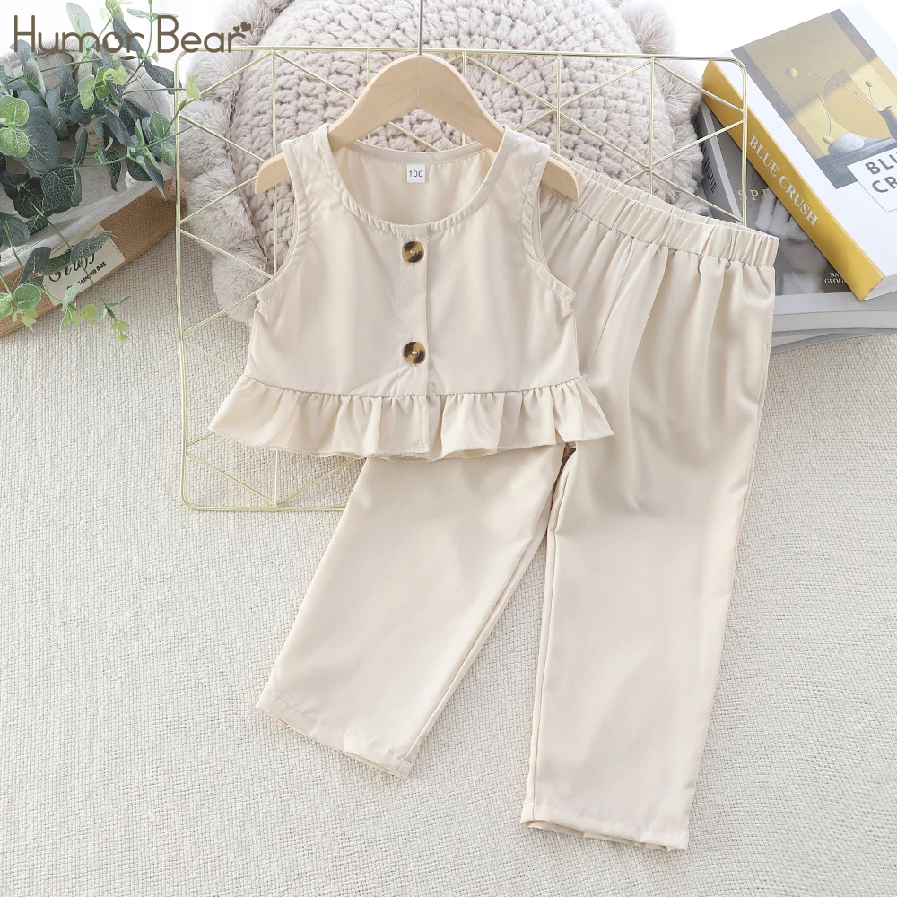 Humor Bear Girls Clothing Simple Sleeveless Set Button Vest Design +Beige Pants Kids Casual Suits
Humor Bear Girls Clothing Simple Sleeveless Set Button Vest Design +Beige Pants Kids Casual Suits