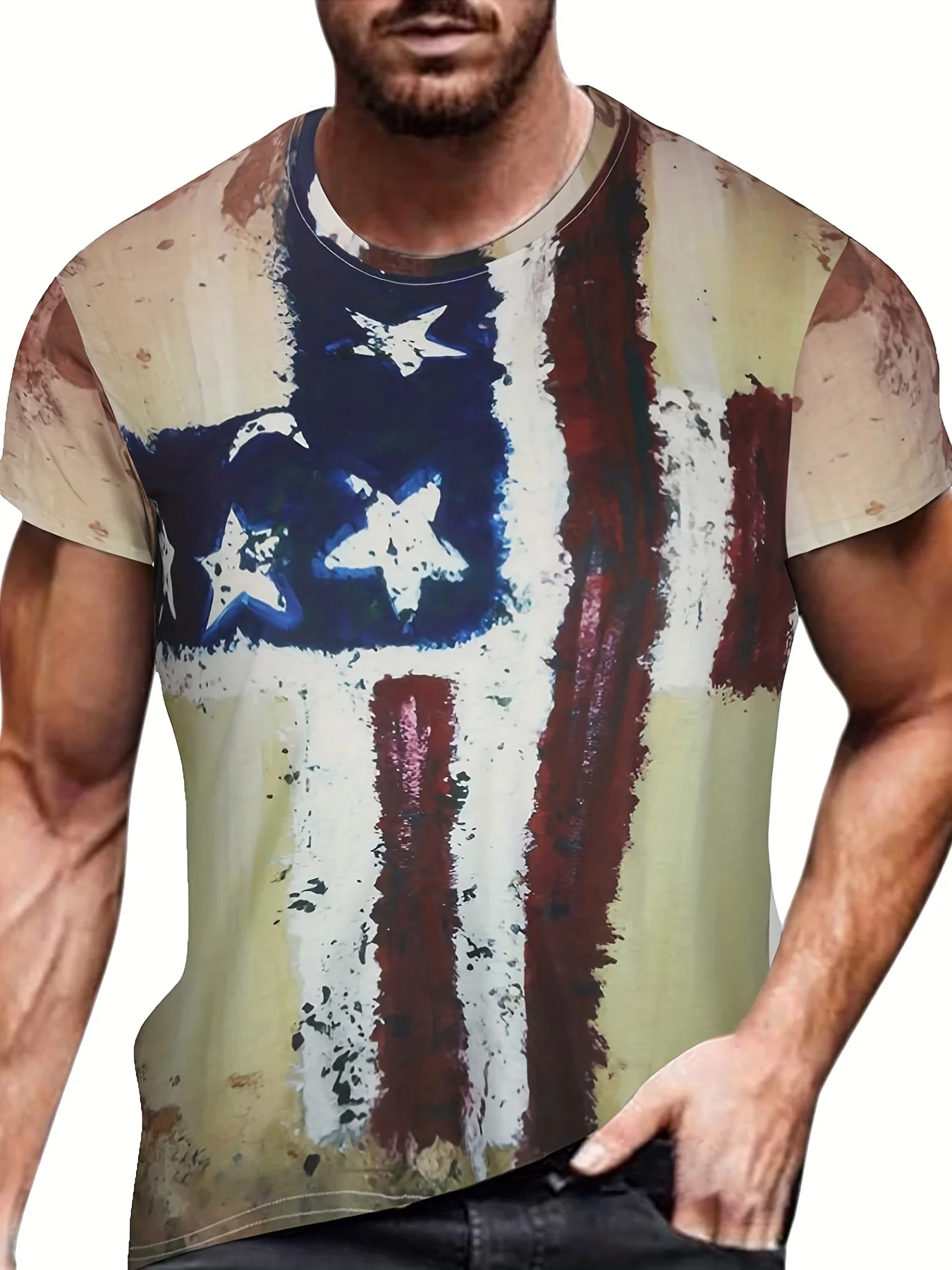 Men's 3D Pattern Printed Fashion T-shirt Summer Men's Loose T-shirt Round Neck Short Sleeve Top
Men's 3D Pattern Printed Fashion T-shirt Summer Men's Loose T-shirt Round Neck Short Sleeve Top