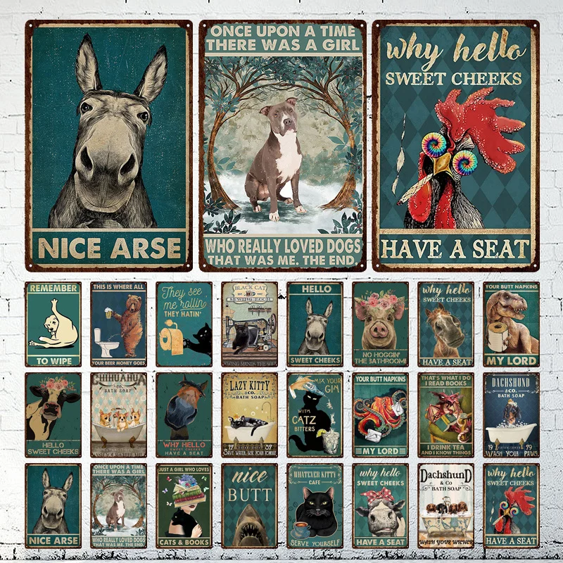 Funny Cat Vintage Metal Poster Plaque Retro Tin Sign Animal Metal Plate Living Room Pet Shop Bathroom Wall Decor Iron Painting
Funny Cat Vintage Metal Poster Plaque Retro Tin Sign Animal Metal Plate Living Room Pet Shop Bathroom Wall Decor Iron Painting