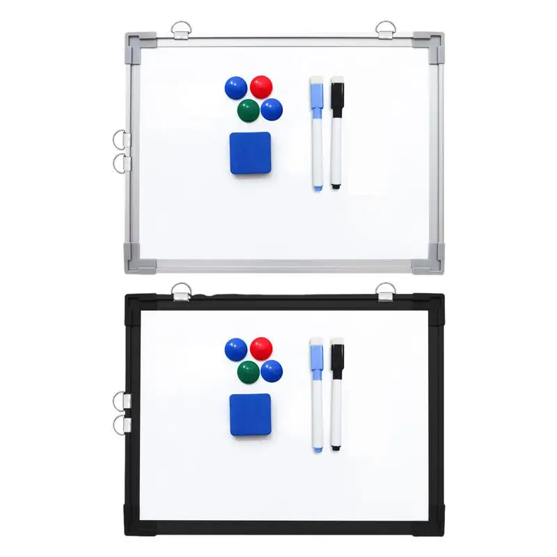 

Magnetic Dry Erase Board Small Dry Erase White Boards With 4 Magnets 2 Markers 1 Eraser Smooth Double-Sided Writing Drawing