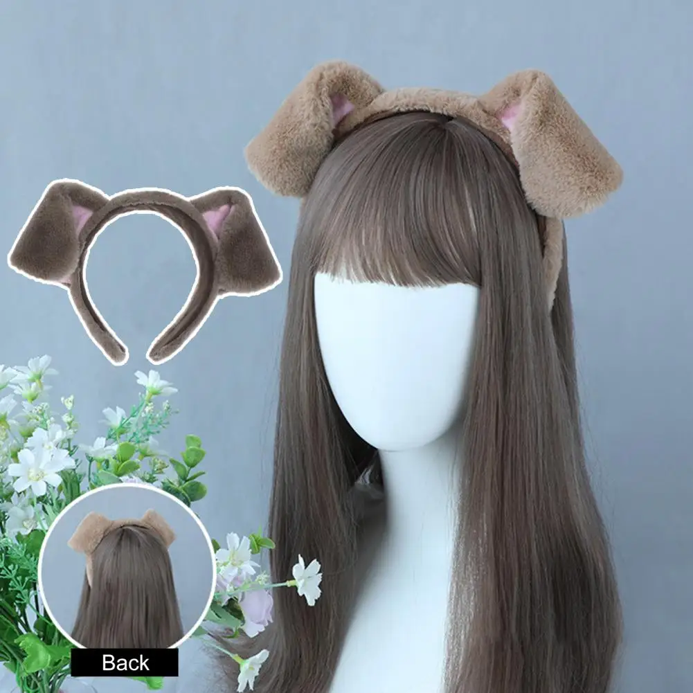 

Shape Elastic Hair Hoop Plush Dog Ears Headband for Kids Adults Cute Shape Hair Hoop for Cosplay Costume Elastic Gift-worthy