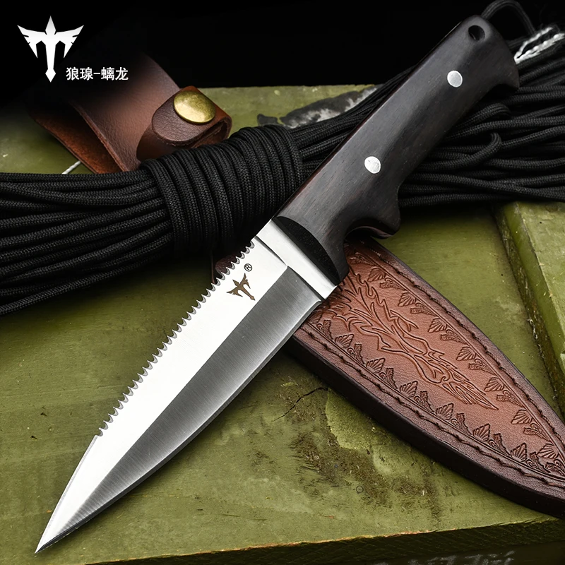 Barbecue Small Straight Knife Fruit Knife Portable Outdoor survival knife black handle Camping Hunting Hike collection gifts
Barbecue Small Straight Knife Fruit Knife Portable Outdoor survival knife black handle Camping Hunting Hike collection gifts