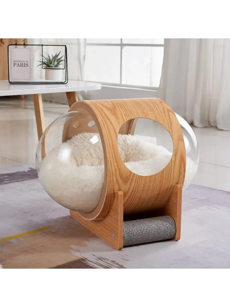 Cat Litter Space Capsule, Transparent Cat Delivery Room, Solid Wood Space Cat Climbing Frame
Cat Litter Space Capsule, Transparent Cat Delivery Room, Solid Wood Space Cat Climbing Frame