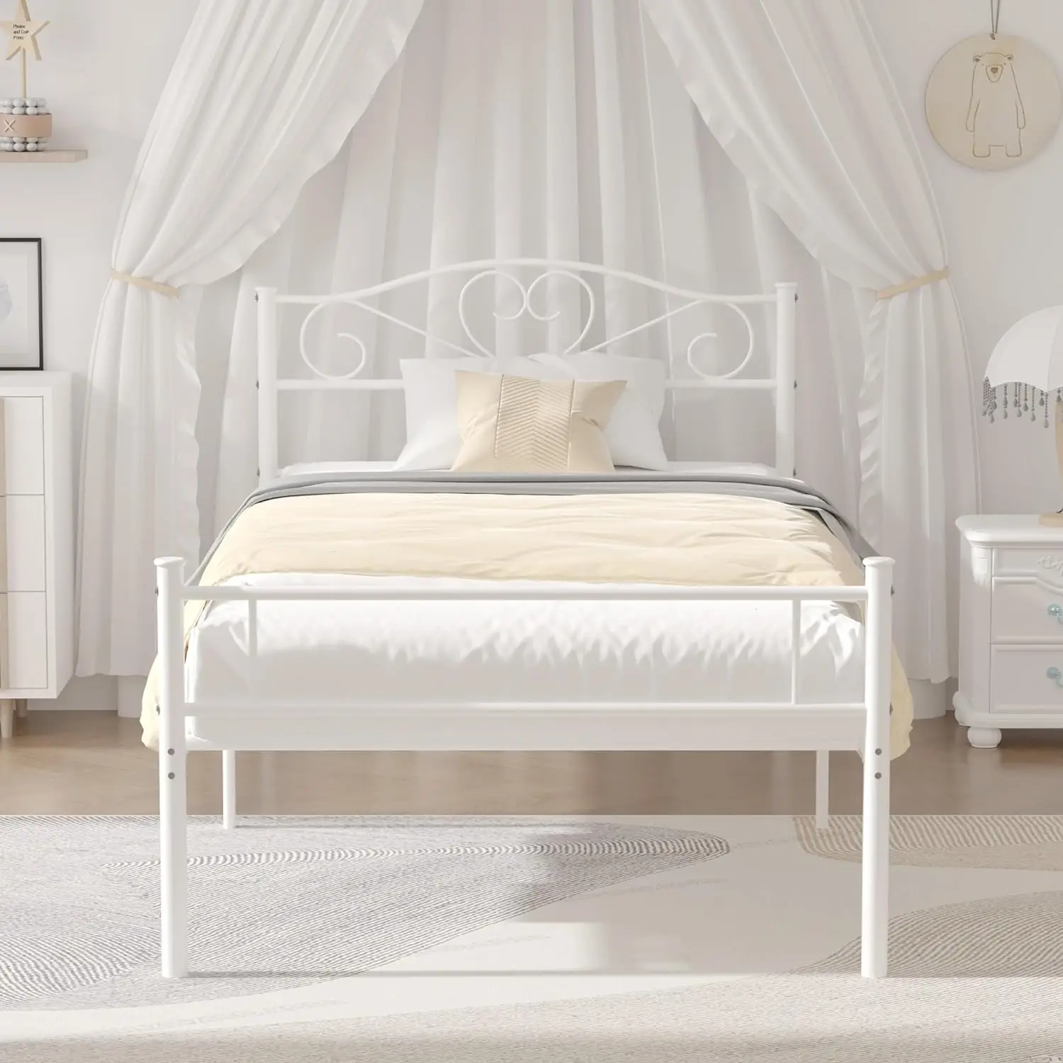 VECELO 14 Inch Twin Size Metal Platform Bed Frame with Headboard and Footboard, Heavy Duty Mattress Foundation
VECELO 14 Inch Twin Size Metal Platform Bed Frame with Headboard and Footboard, Heavy Duty Mattress Foundation
