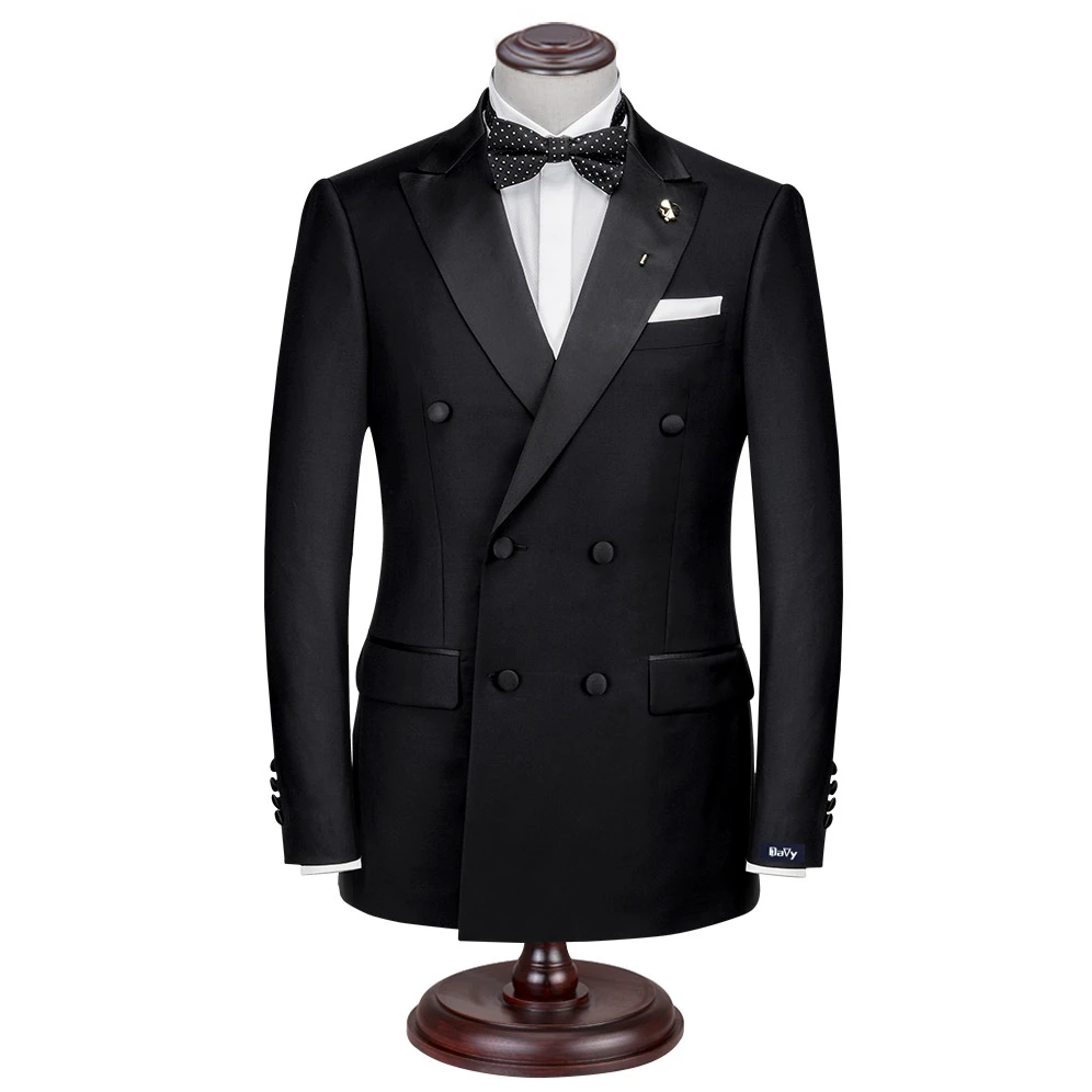 Custom Made Double Breasted Man Suits Patch Lapel Groom Tuxedo Bespoke Suits With Black Pants Wedding Wool Suits For Groomsmen
Custom Made Double Breasted Man Suits Patch Lapel Groom Tuxedo Bespoke Suits With Black Pants Wedding Wool Suits For Groomsmen