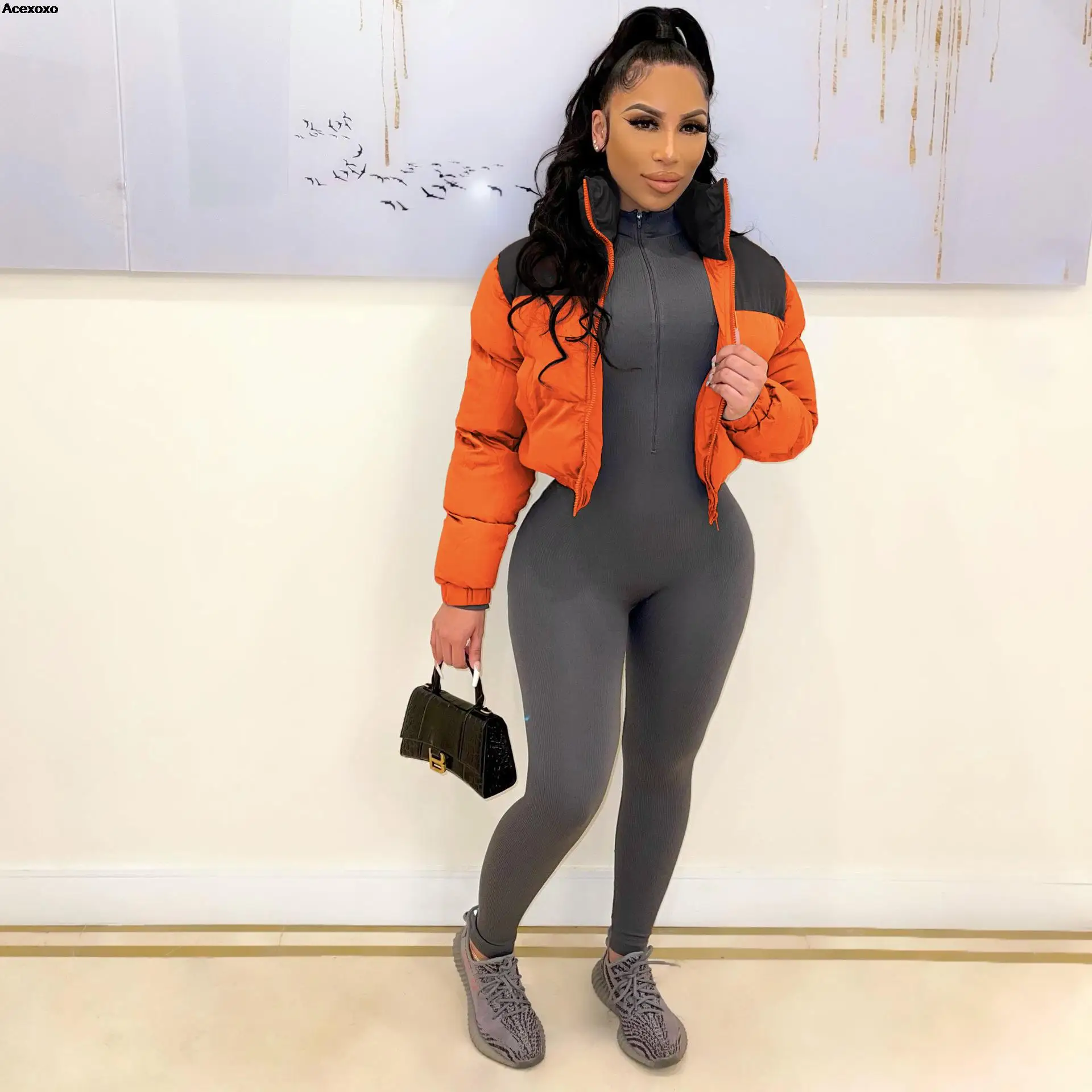 Autumn and winter hot women's coat popular cotton-padded jacket women's short fly jacket
Autumn and winter hot women's coat popular cotton-padded jacket women's short fly jacket