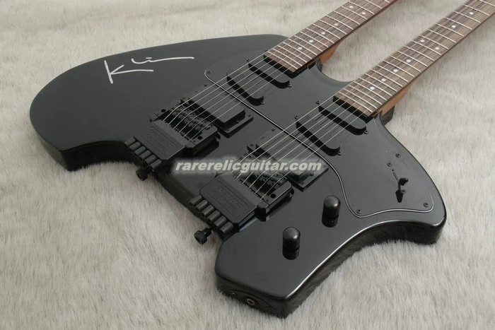Custom Klein Black Double Neck Headless Electric Guitar Mahogany Body Vibrato Arm Tremolo Bridge Whammy Bar Black Hardware
Custom Klein Black Double Neck Headless Electric Guitar Mahogany Body Vibrato Arm Tremolo Bridge Whammy Bar Black Hardware