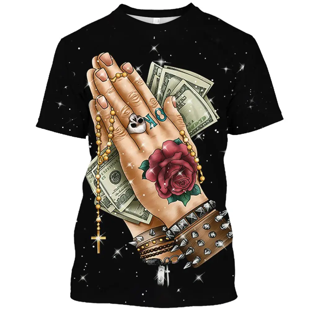 Summer Pray Hand 3D Print T-Shirts Streetwear Men Fashion Harajuku Casual Oversized O-Neck T Shirt Tees Tops Clothing
Summer Pray Hand 3D Print T-Shirts Streetwear Men Fashion Harajuku Casual Oversized O-Neck T Shirt Tees Tops Clothing