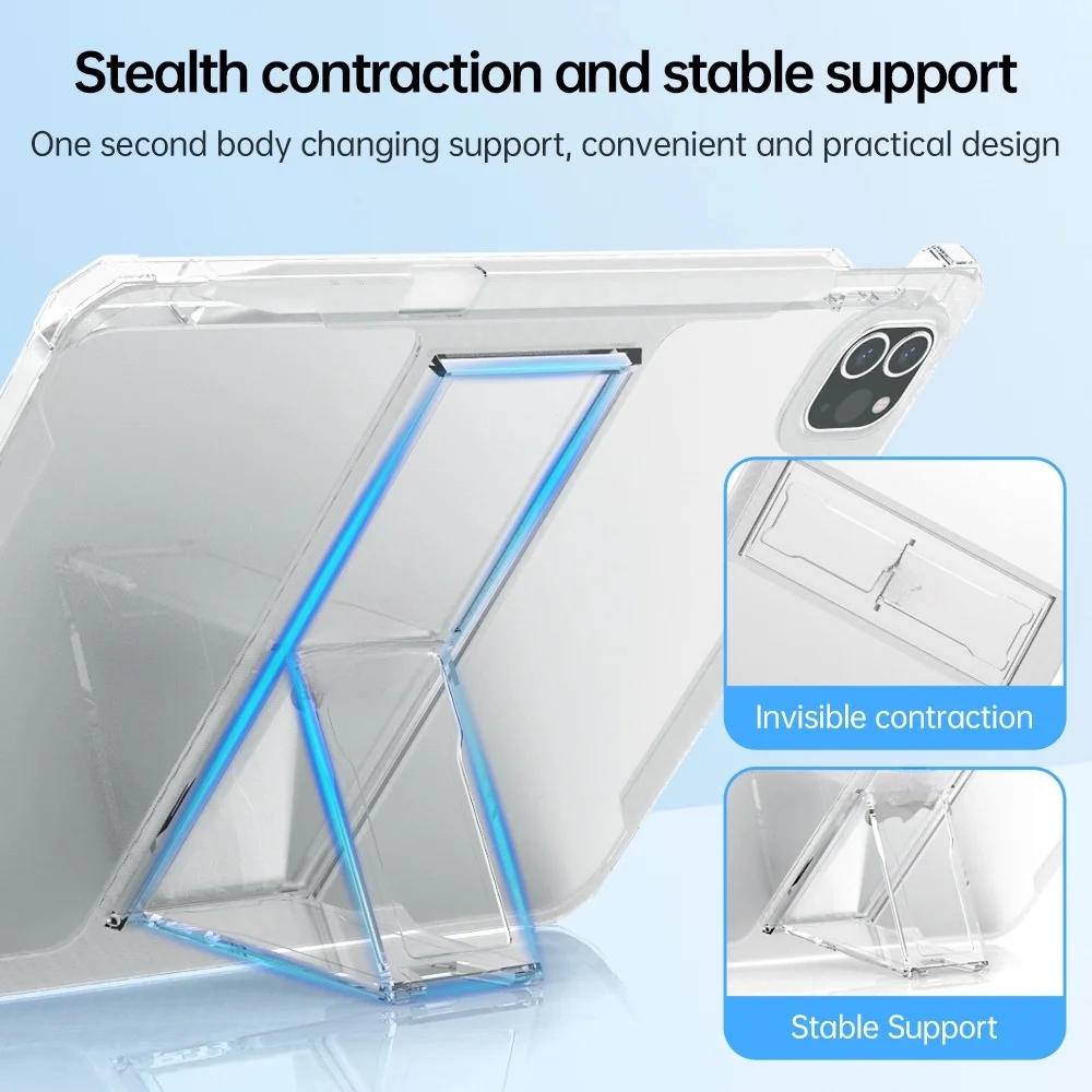 For iPad Mini 4 5 6 Transparent Fall-proof Case For iPad 10.5 10.2 9.7 7th 8th 9th Air 3 TPU Soft Pen Slot with Bracket Shell
For iPad Mini 4 5 6 Transparent Fall-proof Case For iPad 10.5 10.2 9.7 7th 8th 9th Air 3 TPU Soft Pen Slot with Bracket Shell