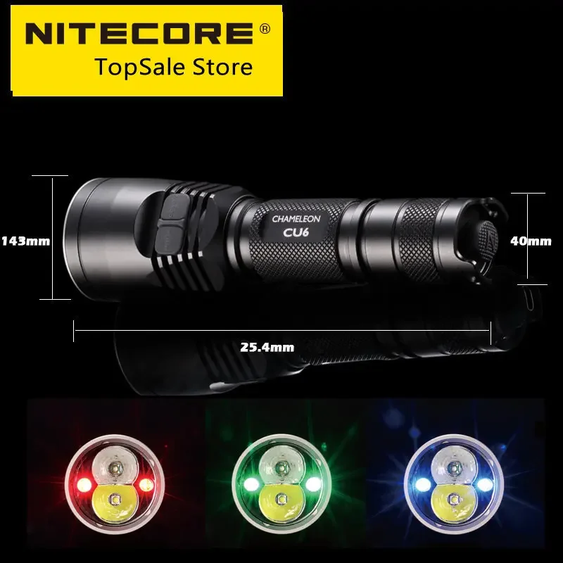 

NITECORE CU6 3000mw Ultraviolet UV Flashlight 365nm Military Search Hunting Tactical Flashlights LED 5 Light Sources Troch
