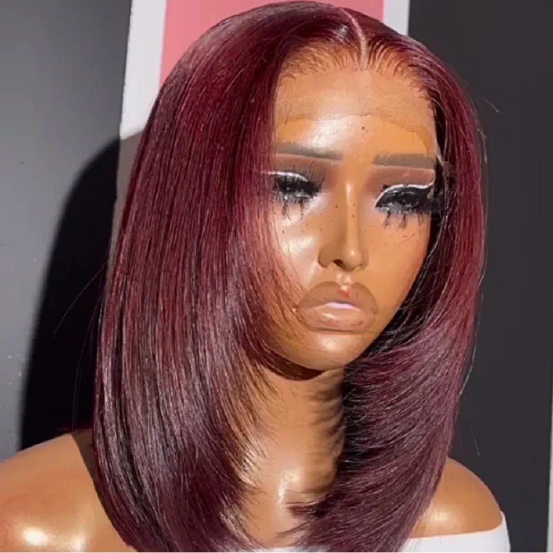 QW Soft Burgundy Glueless Short Bob Wine Red Straight Layer Synthetic Lace Front Wig For Black Women BabyHair Prepluecked Daily
QW Soft Burgundy Glueless Short Bob Wine Red Straight Layer Synthetic Lace Front Wig For Black Women BabyHair Prepluecked Daily