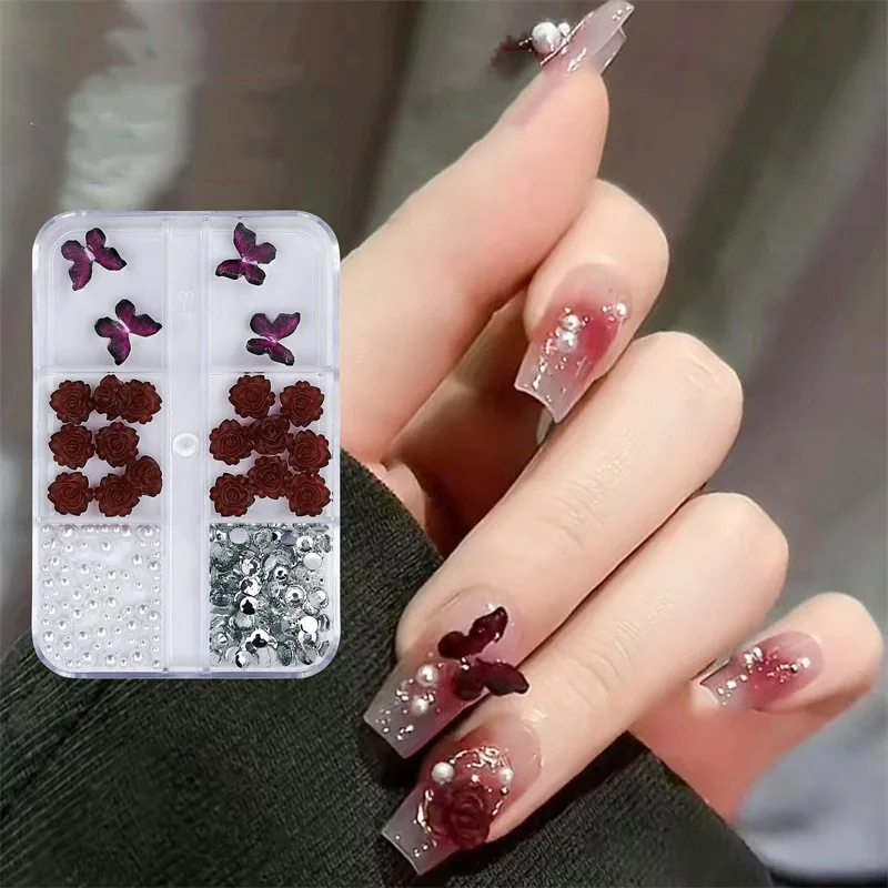 6 Grid/Set Candy Butterfly Nail Art Accessories for Decoration Fashion Camellia Nails Jewelry for DIY Manicure Design
6 Grid/Set Candy Butterfly Nail Art Accessories for Decoration Fashion Camellia Nails Jewelry for DIY Manicure Design