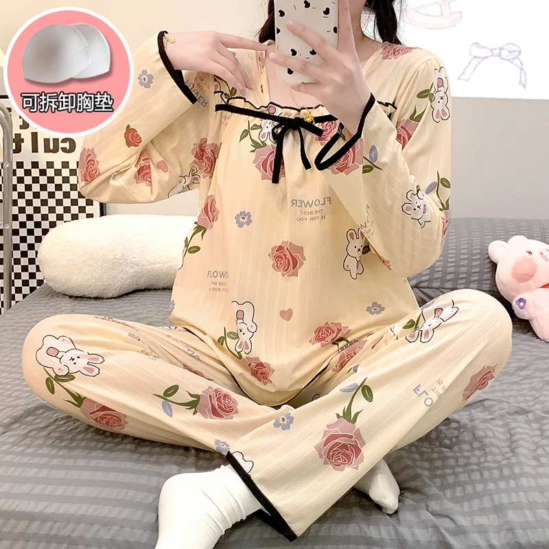 Spring Postpartum Woman Lactation Clothes Set Pajamas Nursing Suits Fashion Print Maternity Feeding Nightgown Cotton Lounge Sets
Spring Postpartum Woman Lactation Clothes Set Pajamas Nursing Suits Fashion Print Maternity Feeding Nightgown Cotton Lounge Sets