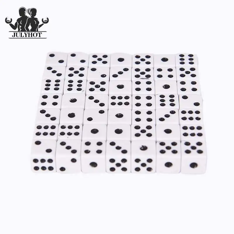 50pcs/pack White Dice Die Bar Gaming Supplie Six Sided Decider Birthday Parties Board Game 8mm Standard Plastic Game
50pcs/pack White Dice Die Bar Gaming Supplie Six Sided Decider Birthday Parties Board Game 8mm Standard Plastic Game