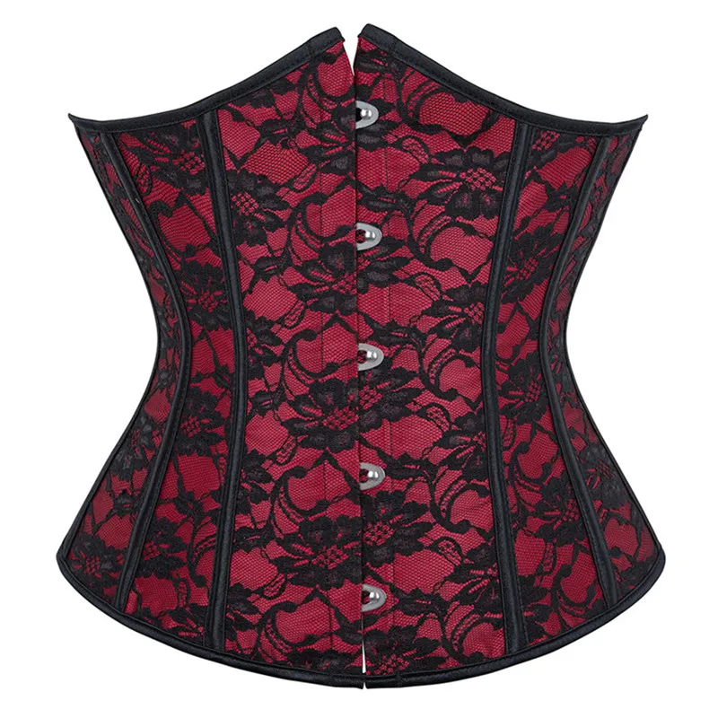 

Women Sexy Corset Top Underbust Bustier Gothic Clothes Steampunk Corsets Waist Trainer Shaper Lace Up Corselet