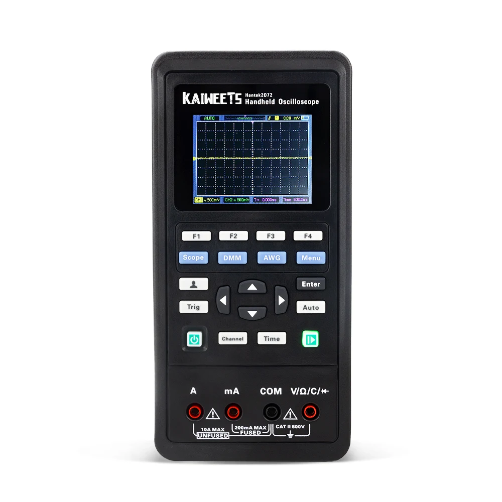 Kaiweets 2D72 Handheld Digitale Geheugen Oscilloscoop 4-60V Voltage Stroom, 70MHz-40MH Meetbereik Multimeter
Kaiweets 2D72 Handheld Digitale Geheugen Oscilloscoop 4-60V Voltage Stroom, 70MHz-40MH Meetbereik Multimeter