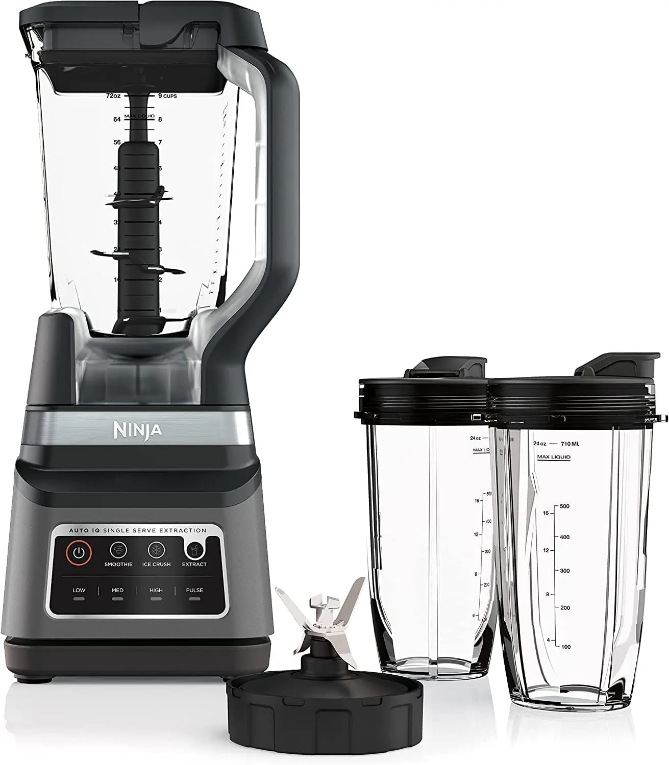 Блендер Ninja BN751 Professional Plus DUO, 1400 пиковых Ватт, 3 программ автоматического IQ для смузи, замороженных напитков и питательных экстрактов 
Блендер Ninja BN751 Professional Plus DUO, 1400 пиковых Ватт, 3 программ автоматического IQ для смузи, замороженных напитков и питательных экстрактов