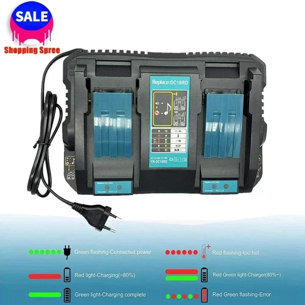 14.4V 18V USB Output Vehicle Power Tool Rapid Dual Port Li-ion Battery Charger Durable Circuit Protection Auto For Makita DC18RD
14.4V 18V USB Output Vehicle Power Tool Rapid Dual Port Li-ion Battery Charger Durable Circuit Protection Auto For Makita DC18RD