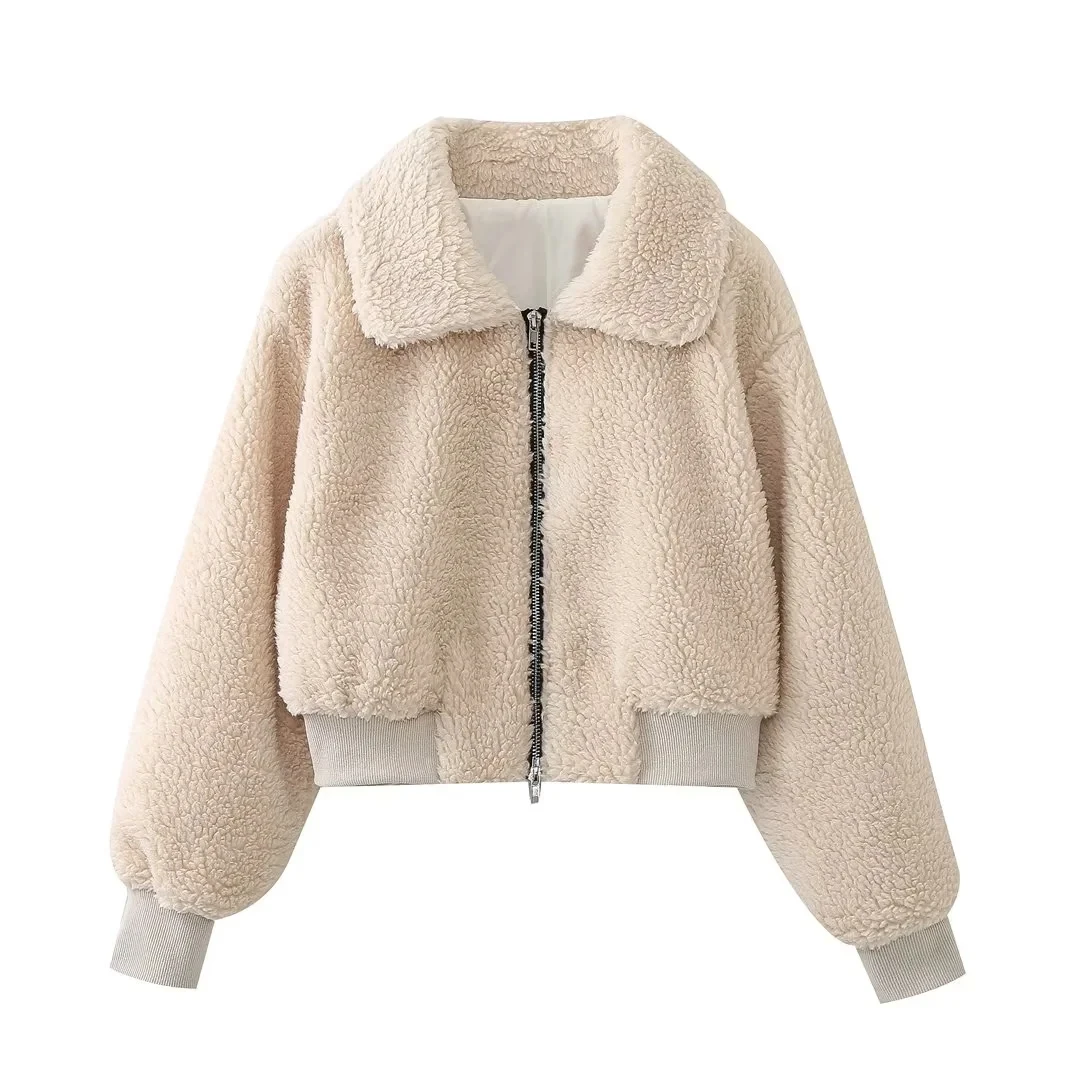 TRAF Plush Bomber Jackets For Women 2023 Fashion Lapel Zip-Up Coat Woman Clothing Long Sleeve Outwear Winter New Cropped Jacket
TRAF Plush Bomber Jackets For Women 2023 Fashion Lapel Zip-Up Coat Woman Clothing Long Sleeve Outwear Winter New Cropped Jacket