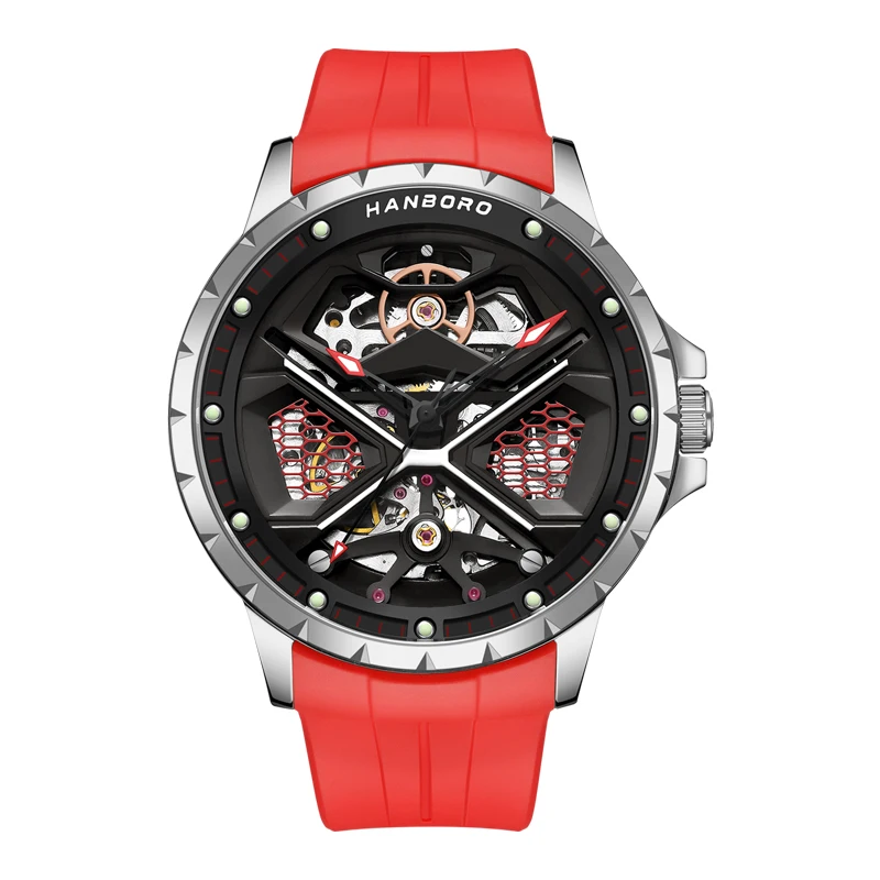 HANBORO Men Automatic Watch 42MM Luxury Watches Military Mechanical Wristwatch Sport Skeleton Dial 50M Waterproof Luminous
HANBORO Men Automatic Watch 42MM Luxury Watches Military Mechanical Wristwatch Sport Skeleton Dial 50M Waterproof Luminous