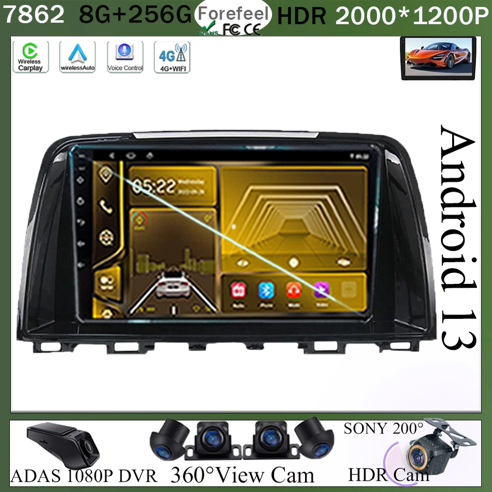 Android 13 для Mazda 6 3 GL GJ 2012 - 2017 автомобильное радио, видеоплеер, навигация GPS Bluetooth WIFI QLED DSP IPS DVD NO 2DIN BT
Android 13 для Mazda 6 3 GL GJ 2012 - 2017 автомобильное радио, видеоплеер, навигация GPS Bluetooth WIFI QLED DSP IPS DVD NO 2DIN BT