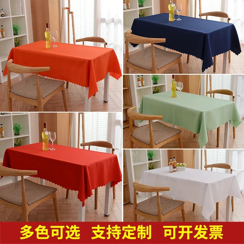 

Customized rectangular solid color plain weave white circular table cloth skirt for hotel conference table cloth