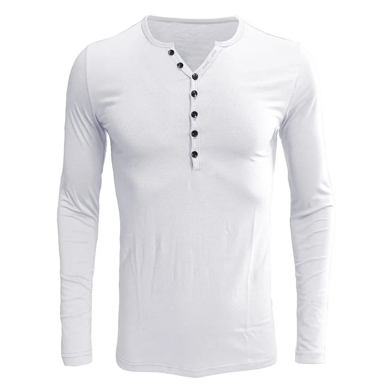 Spring Autumn New Solid Color Fashion Round Neck T-Shirts Man High Street Casual Slim Button Cotton Youth All-match Pullovers
Spring Autumn New Solid Color Fashion Round Neck T-Shirts Man High Street Casual Slim Button Cotton Youth All-match Pullovers
