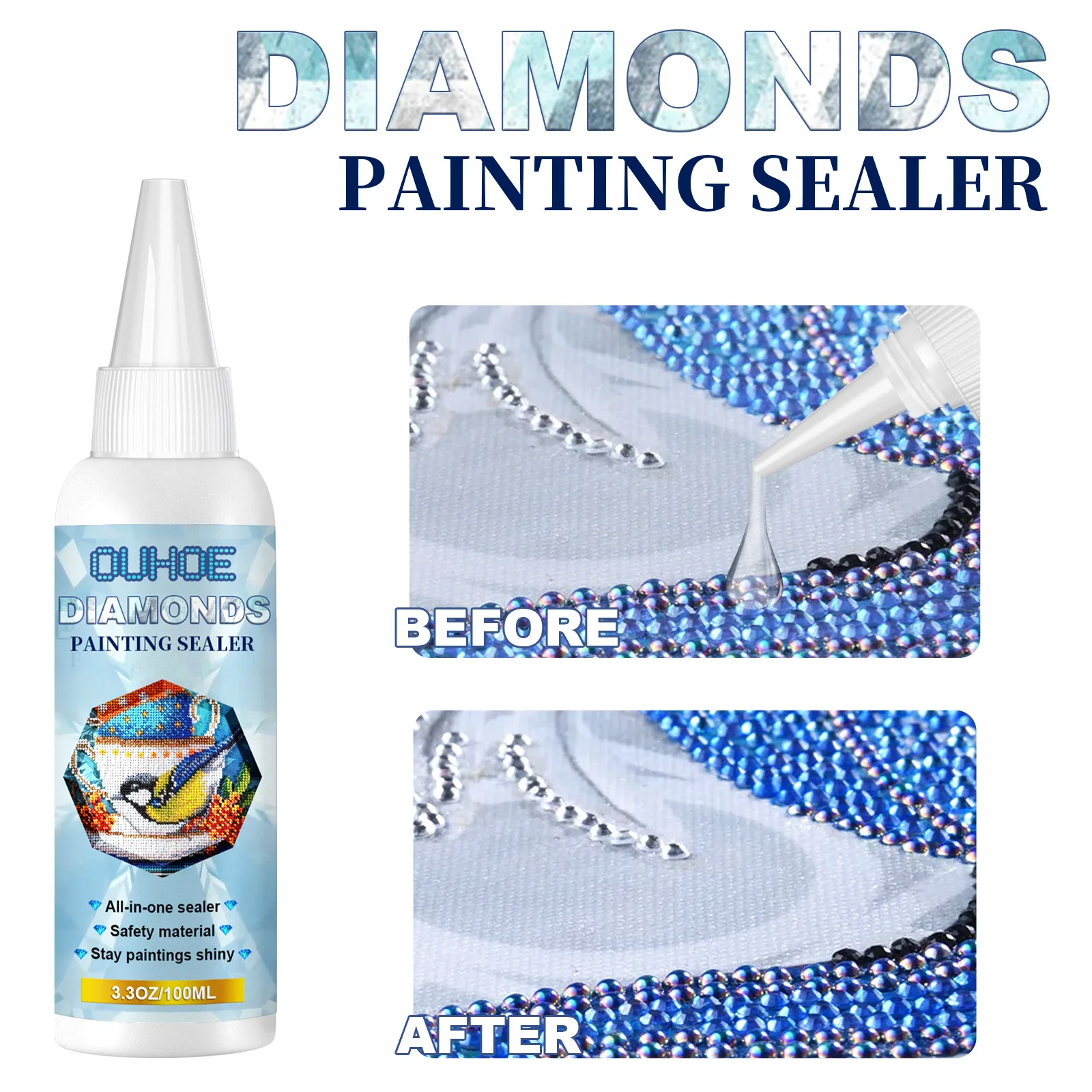 5D Diamond Drawing Sealer Conserver Glue Protective Comes With Dedicated Brush Fast Drying Shine Effect Sealer Glue
5D Diamond Drawing Sealer Conserver Glue Protective Comes With Dedicated Brush Fast Drying Shine Effect Sealer Glue