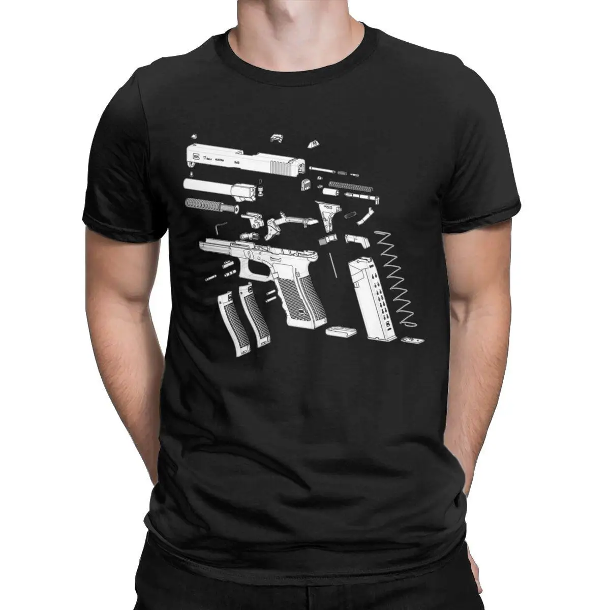 Leisure Glock G17 Exploded T-Shirt for Men Round Neck Pure Cotton T Shirt Short Sleeve Tees Original Clothes
Leisure Glock G17 Exploded T-Shirt for Men Round Neck Pure Cotton T Shirt Short Sleeve Tees Original Clothes
