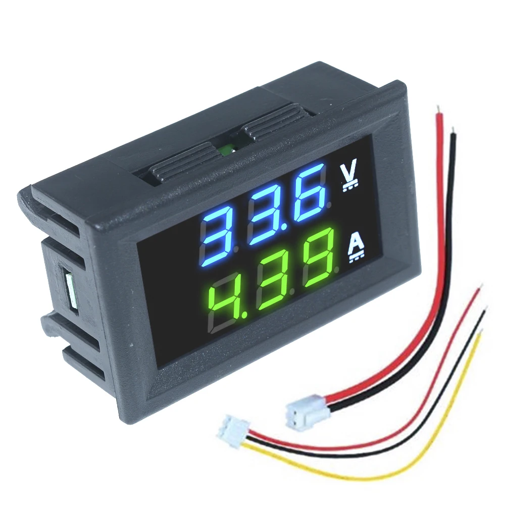 0.28" DC 0-100V 10A Digital Voltmeter Ammeter Dual Display Voltage Detector Current Meter Panel Amp Volt Gauge Blue Green LED
0.28" DC 0-100V 10A Digital Voltmeter Ammeter Dual Display Voltage Detector Current Meter Panel Amp Volt Gauge Blue Green LED