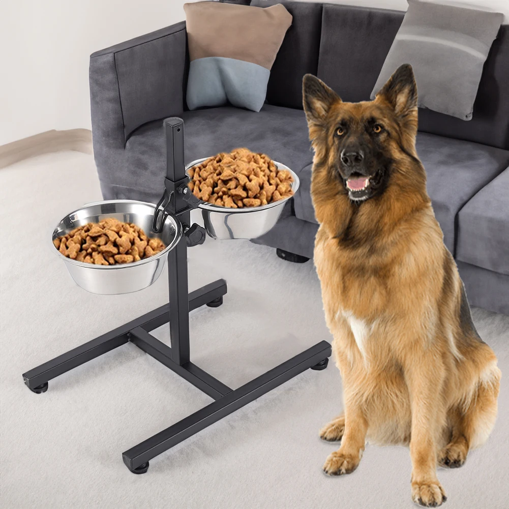 Voltsify Adjustable Height Double-Bowl Pet Feeder with Stainless Steel Bowls & Secure Locking Clip: 3 - 5 Days Free Delivery Only UK Voltsify Adjustable Height Double-Bowl Pet Feeder with Stainless Steel Bowls & Secure Locking Clip: 3 - 5 Days Free Delivery Only UK