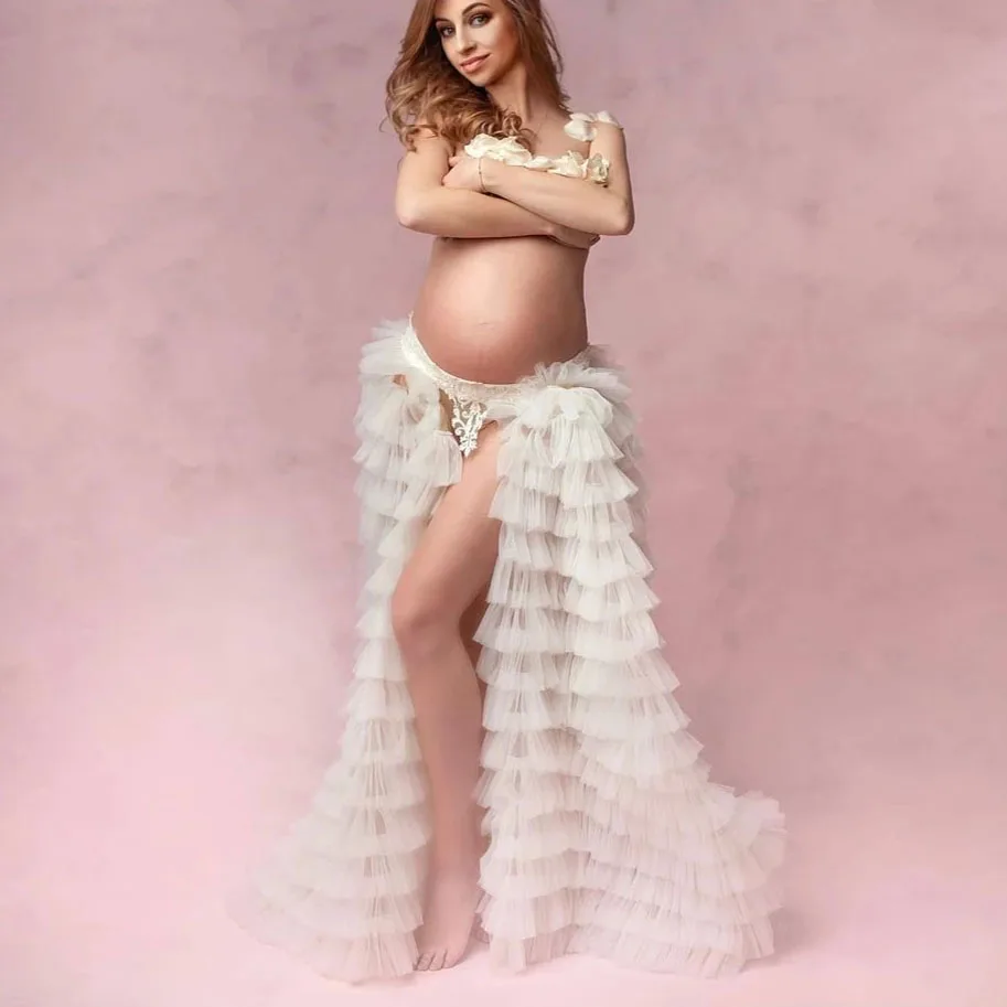 Ivory Cascading Tulle Maternity Skirt for Photoshoot Tiered Ruffles Wedding Detachable Train Overskirts Women Overlay Custom 202
Ivory Cascading Tulle Maternity Skirt for Photoshoot Tiered Ruffles Wedding Detachable Train Overskirts Women Overlay Custom 202