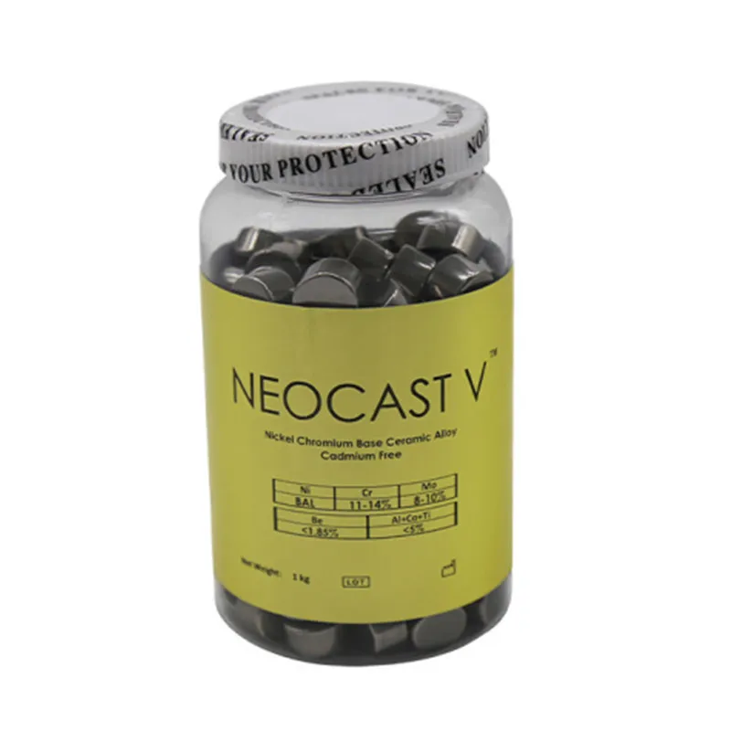 

1000g/Box Dental Lab Material Ceramic Alloy Nickel Chrome With Be Metal Filling NEOCAST V For Porcelain Denture Teeth