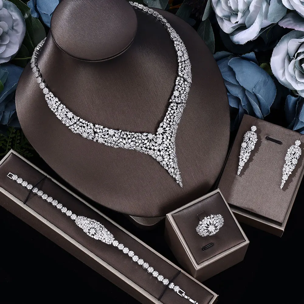 2024 Top Four Piece Necklace Set with Drop Ears Dubai Full Wedding Jewelry Set Bridal Wedding Zircon Set
2024 Top Four Piece Necklace Set with Drop Ears Dubai Full Wedding Jewelry Set Bridal Wedding Zircon Set