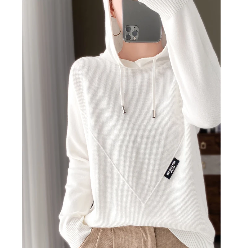 Autumn/Winter New Women's Pullover Casual Solid Knitted Sweater Thickened Hooded Collar Tops Loose Fashion Blouse
Autumn/Winter New Women's Pullover Casual Solid Knitted Sweater Thickened Hooded Collar Tops Loose Fashion Blouse