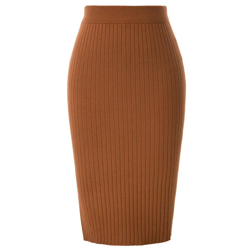 KK Women Ribbed Knitted Skirt Elastic Waist Hips-Wrapped Back Vent High Stretchy Office Lady Work Clothing Slim skirts
KK Women Ribbed Knitted Skirt Elastic Waist Hips-Wrapped Back Vent High Stretchy Office Lady Work Clothing Slim skirts