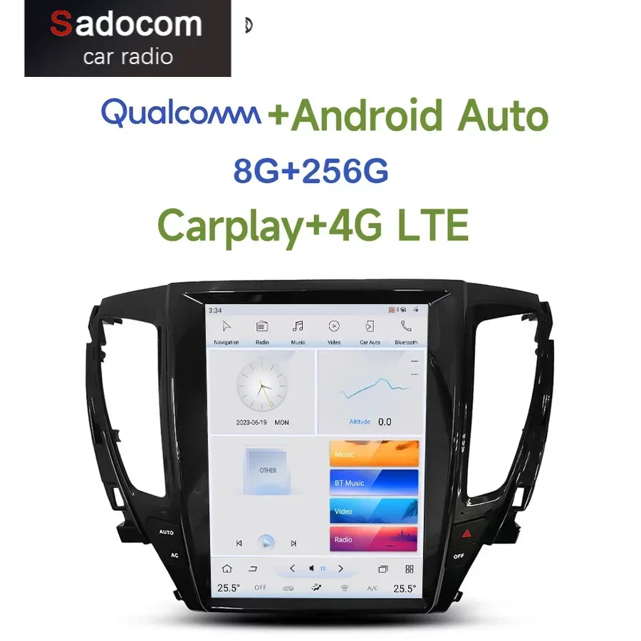 Tesla Qualcomm Carplay Car DVD Player LTE Android 11.0 8G+256G GPS RDS Radio Wifi BT for Mitsubishi Pajero Sport L200 2017-2019
Tesla Qualcomm Carplay Car DVD Player LTE Android 11.0 8G+256G GPS RDS Radio Wifi BT for Mitsubishi Pajero Sport L200 2017-2019