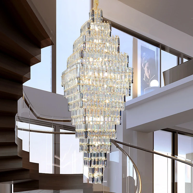 Modern Villa Stair Crystal Long Pendant Lamp Luxury Hotel Project Decor Lighting Large Chandelier
Modern Villa Stair Crystal Long Pendant Lamp Luxury Hotel Project Decor Lighting Large Chandelier