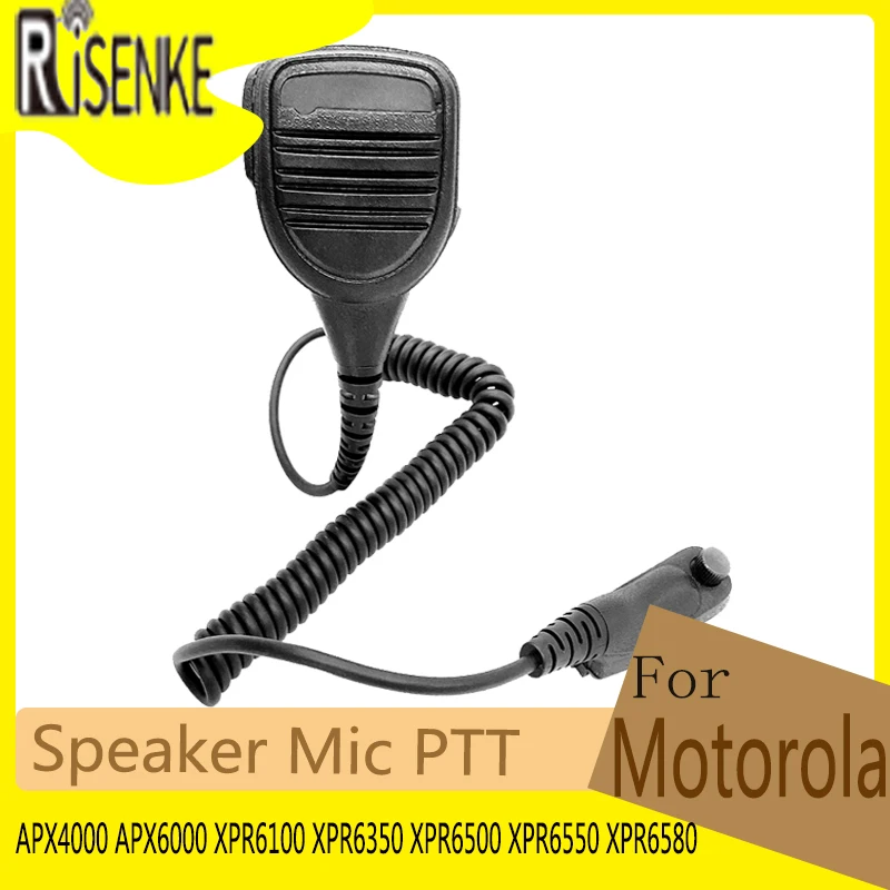 

Speaker Microphone Mic Compatible with Motorola Walkie Talkie,APX900,APX4000,APX6000, XPR6100, XPR6350, XPR6500,XPR6550,XPR6580