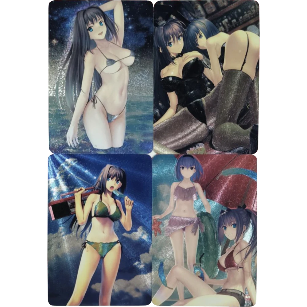 4Pcs/Set Diy Magic Gunner Aozaki Aoko Nude Texture Flash Cards ACG Alice Kuonji Classic Anime Game Collection Cards Gift Toys
4Pcs/Set Diy Magic Gunner Aozaki Aoko Nude Texture Flash Cards ACG Alice Kuonji Classic Anime Game Collection Cards Gift Toys
