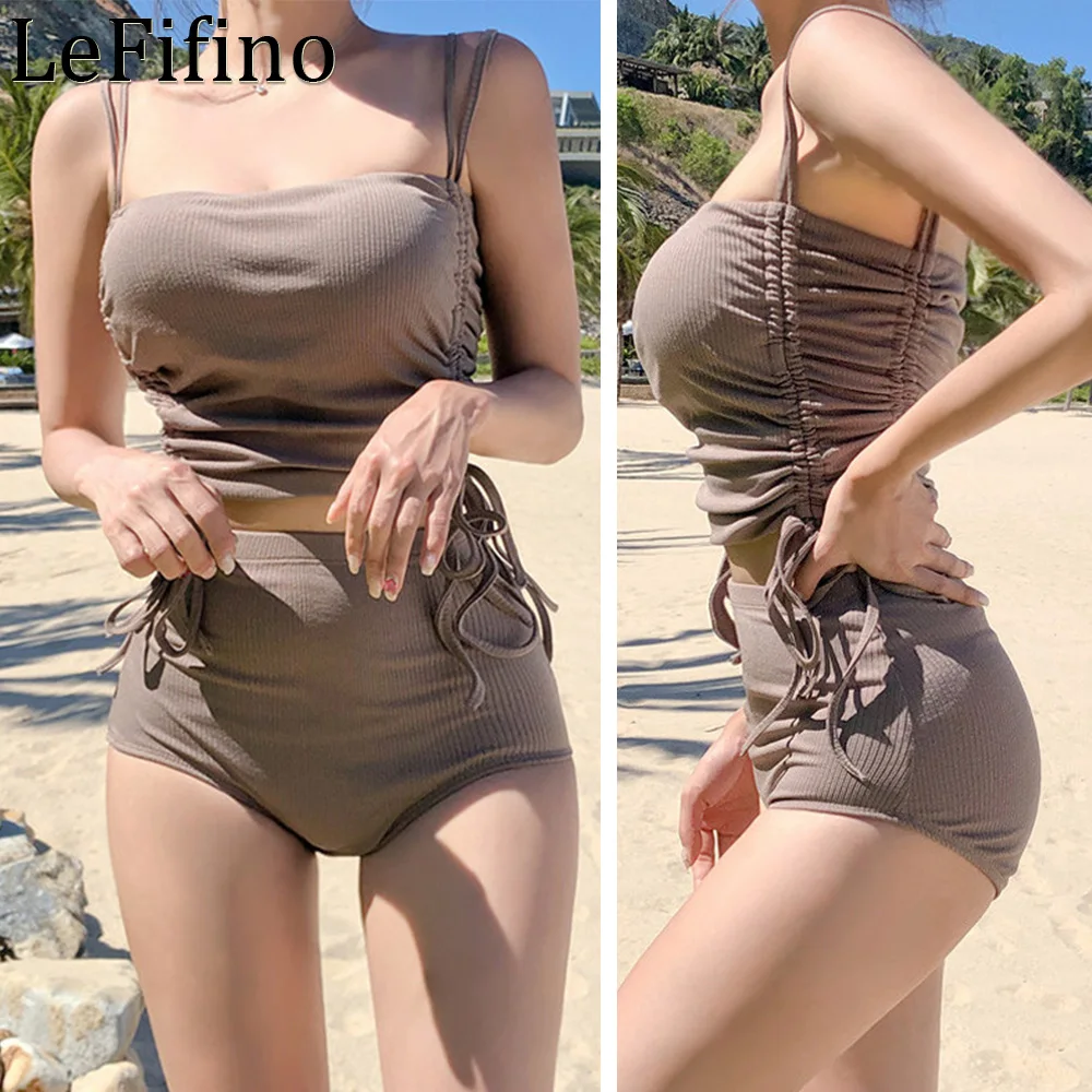 

Summer Fashion New Sexy Japanese And Korean Style Covering The Belly Makes One Look Thin Two Piece Split Body Bikini Swimwear