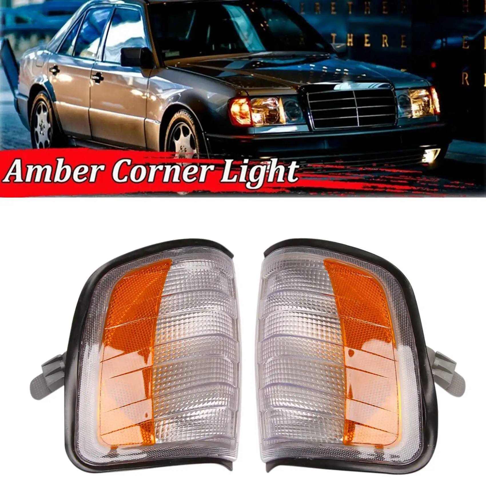 

Car Corner Light Front Turn Signal Indicator Lamp for Mercedes Benz E Class W124 1985-1996 1248261243 1248261143