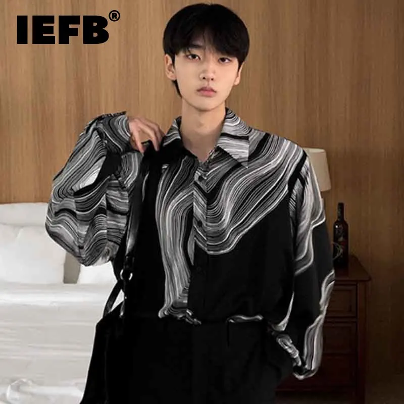 IEFB Men's Shirt Korean Stylish Contrast Color Turn-down Collar Male Long Sleeve Shirts Casual Men Clothing Spring New 9C4621
IEFB Men's Shirt Korean Stylish Contrast Color Turn-down Collar Male Long Sleeve Shirts Casual Men Clothing Spring New 9C4621